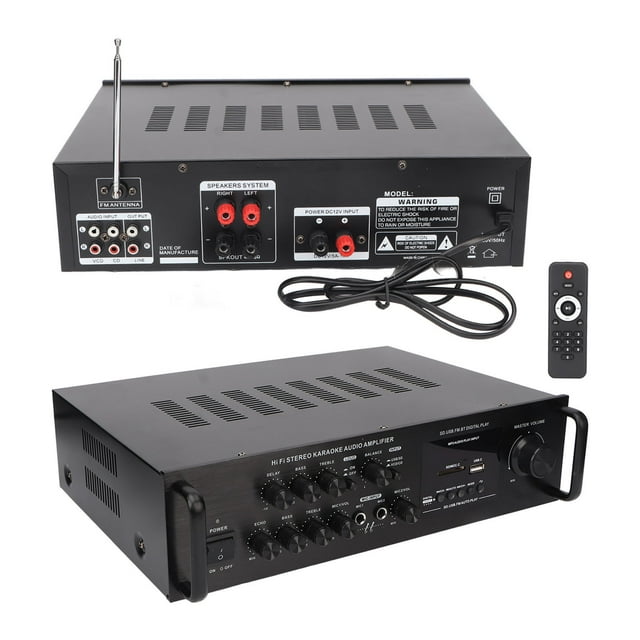 BT 5.0 Stereo Audio with DVD and Inputs, Multiple Outputs, Connection, High Power for Karaoke and Home Theater