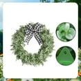 thumbnail image 4 of Hometravel Eucalyptus Leaf Wreath, Artificial Greenery Bow Door Hanging, Christmas Themed Entryway Decor for Home, Seasonal Display Arrangements, 4 of 7
