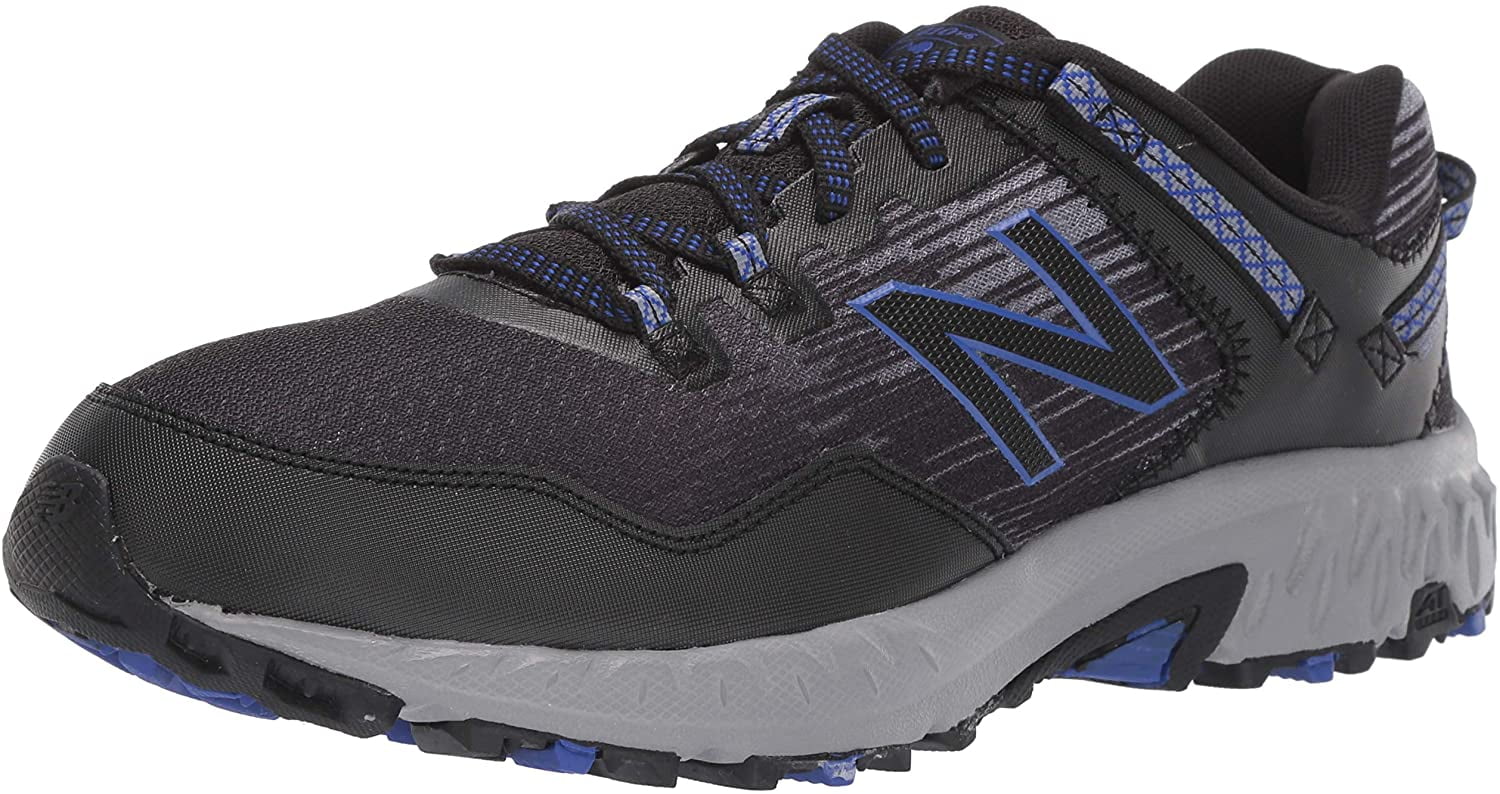 New Balance Men's 410 V6 Trail Running Shoe, Black/Uv Blue, 7 M US ...