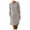 A-Grey635, variant on Half Button Placket Midi Dress for Women Roll Tab Sleeve Casual Shift Dress