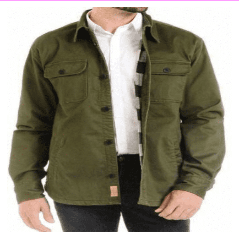 army green flannel shirt