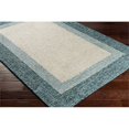 thumbnail image 3 of Surya Elena 96x96" Round Modern Wool Rug in Teal Blue and Cream, 3 of 6