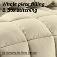 thumbnail image 3 of HYLEORY All Season King Size Bed Comforter - Cooling Down Alternative Quilted Duvet Insert with Corner Tabs - Winter Warm - Machine Washable - Beige, 3 of 15