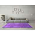 thumbnail image 3 of Ahgly Company Indoor Square Oriental Purple Industrial Area Rugs, 4' Square, 3 of 4