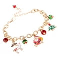 thumbnail image 2 of opvise Christmas Unisex Santa Tree Elk Pendant Charm Chain Bracelet Hand Wrist Jewelry, 2 of 6