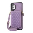 thumbnail image 2 of Nalacover Back Mirror Flip Case for Samsung A13 4G, Wallet Case Crossbody PU Leather with Card Holder Kickstand Phone Case Detachable Shoulder Strap Handbag for Samsung Galaxy A13 4G, Purple, 2 of 13