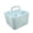 Blue, variant on Multiuse Caddy Organizer with Handle, Portable Divided Caddy for Stationery, Pens, Makeup Supplies, Bathroom, Dorm, Office, Art Craft Supplies, Office, Desk Holder (Clear)
