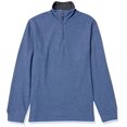thumbnail image 2 of Amazon Essentials - Suéter acanalado francés con cremallera de un cuarto para hombre, color azul jaspeado, talla M, 2 of 6