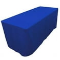 thumbnail image 2 of 4' ft Fitted Polyester Tablecloth SLIT BACK TableCover Trade show Booth 18 COLOR", (Color: Royal Blue), 2 of 2