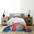 thumbnail image 4 of Ambesonne Starfish Quilted Bedspread Set 2 Pcs, Foaming Ocean, Twin Size, Multicolor, 4 of 5