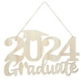 thumbnail image 4 of IBASETOY Khaki Wood Graduation Party Sign Decor for Photo Booth and Wall Hanging, 4 of 8