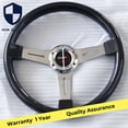 thumbnail image 1 of 14" Racing Car Carbon Look Sports Steering Wheel Silver Spokes Volante-, 1 of 4