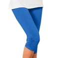 thumbnail image 3 of HAJWOH Capri Leggings for Women Tummy Control Knee Length Cropped Pants Casual Cutout Yoga Short Lounge Pajams, 3 of 6