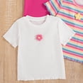 thumbnail image 5 of TAmten 3 Pack Toddler Girls Shirts Short Sleeve Shirt for Girls Tees Kids Tshirts Clothes Summer Tops T-Shirt(Hot Pink,2-3 Years), 5 of 5