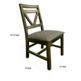 thumbnail image 5 of Peya 22 Inch Set of 2 Dining Chairs Padded Seat Gray Polyester Pine Wood, 5 of 5