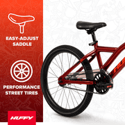Huffy 20 Schema BMX-Style Bike, Fits Riders 44”+, Red, Kids/Teens, Unisex