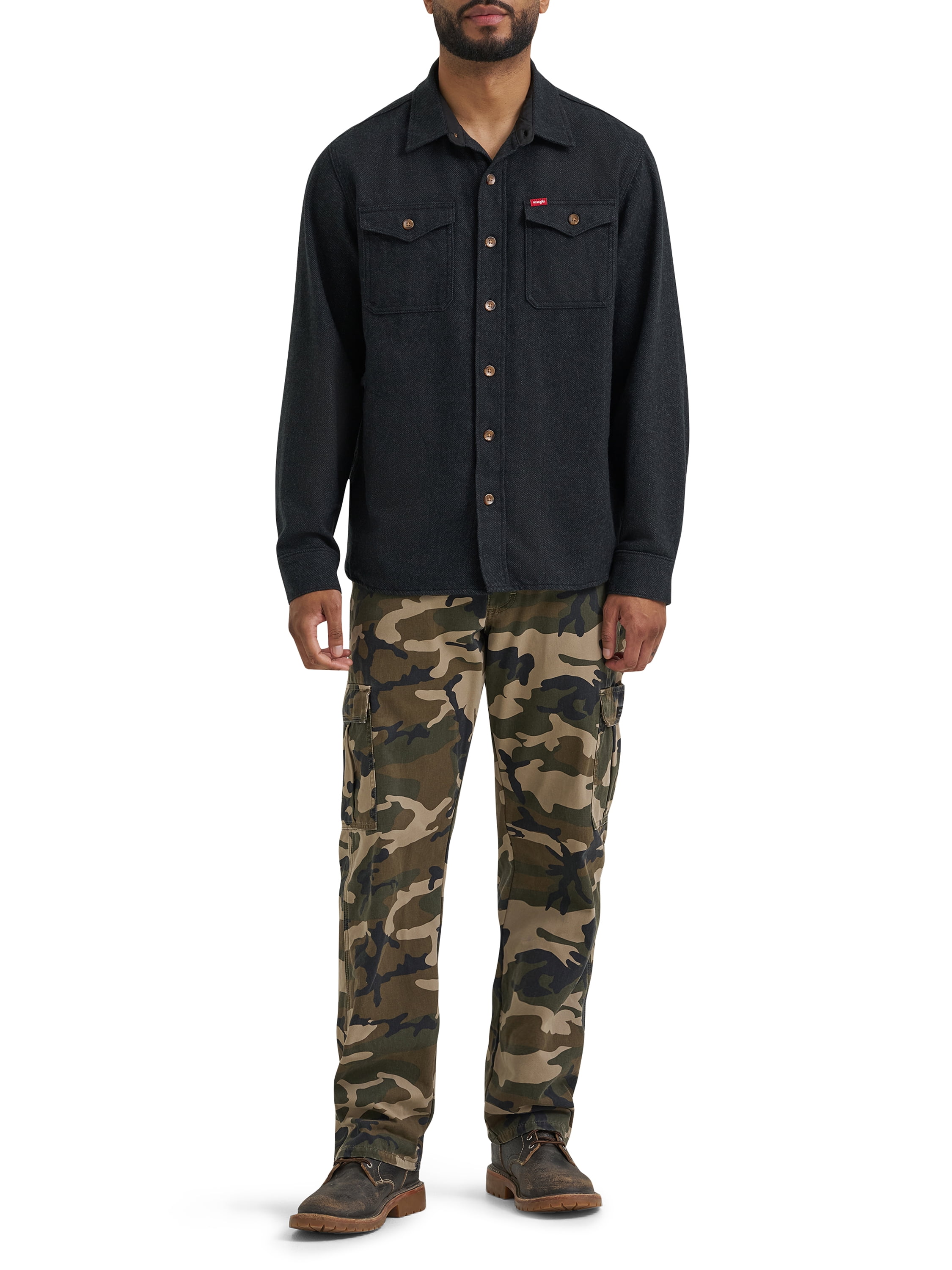 Wrangler Men's and Big Men's Relaxed Fit Fleece Lined Cargo Pant 29X30-48X30