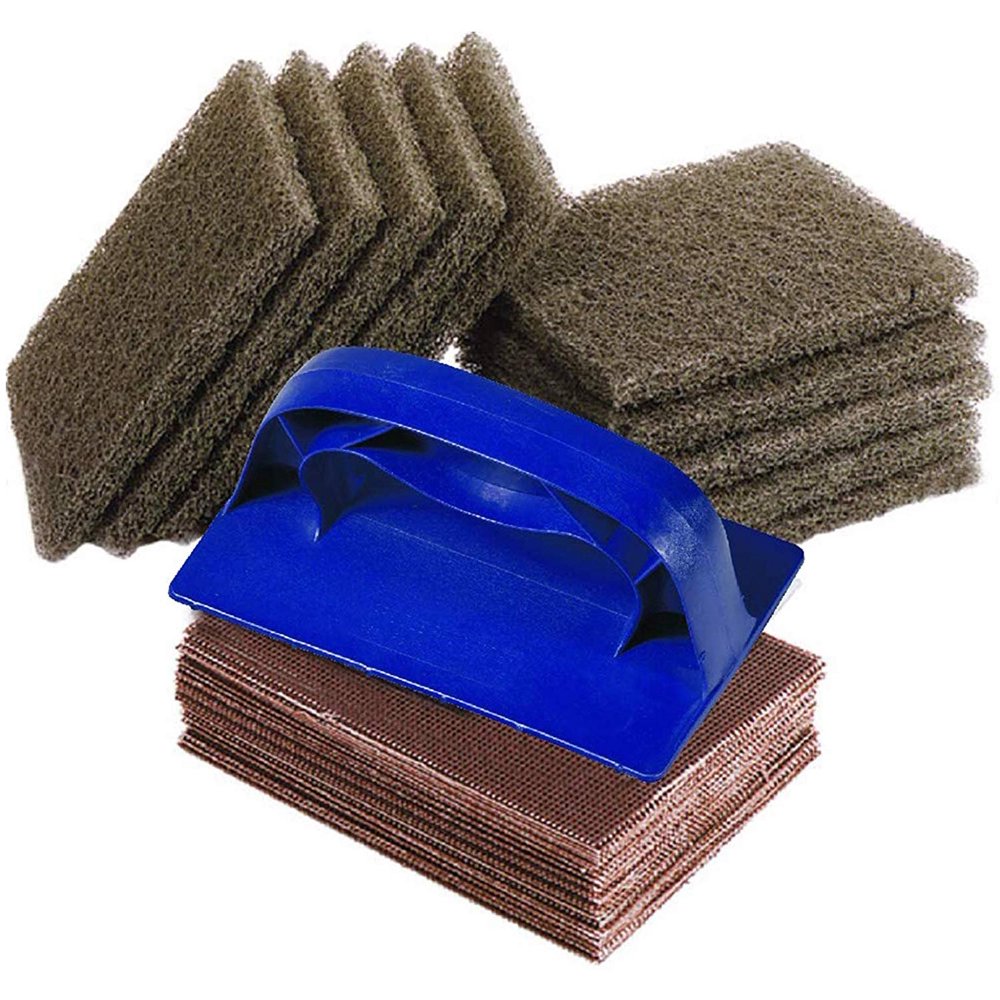 Griddle Cleaning Kit. Includes Heat Resistant Plastic Holder, 40