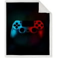 thumbnail image 2 of Gamer Gamepads Throw Blanket - Soft Fluffy Warm Sherpa Blankets with Gaming Controller Pattern, Game Gifts for Teen Boys Men, Cozy Lightweight Blanket for Bed Couch Bedroom Room Decor 50"x60", 2 of 6
