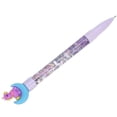 thumbnail image 3 of Black Gel Pen Liquid Paillette Handle Cartoon Cap Painting Writing Stationery Soft RubberPurple Pen Holder 26-27s, 3 of 5