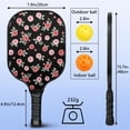 thumbnail image 4 of Pickleball Paddles Set,Pioneer Flower Floral Print Pattern Fiberglass Surface Pickleball Racket Set with 2 Indoor Outdoor Pickleball Balls and Pickleball Bag,Pickle-ball Equipment, 4 of 6