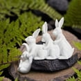 thumbnail image 5 of Easter Decorations Bunny Figurines, 4PC Set Whimsical Hand-Painted Resin Rabbit Garden Statues for Indoor Outdoor Lawn, Tabletop Centerpiece Home Office Party Decor, 5 of 9