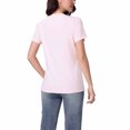 thumbnail image 6 of Lovskoo Womens Pregnant Nursing Slim Fit Tops Short Sleeve Cotton Crew Neck Breastfeeding T-Shirts Stretch Soft Comfy Tees Pink L, 6 of 9