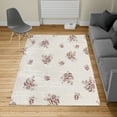 thumbnail image 2 of Rose Turkish Area Rug, Floral Theme Illustration of Rose Flower Romantic Springtime Design Print, Soft Carpet for Living Room Decor with Distressed Look, 4' X 5.7', Plum Ivory, by Ambesonne, 2 of 4