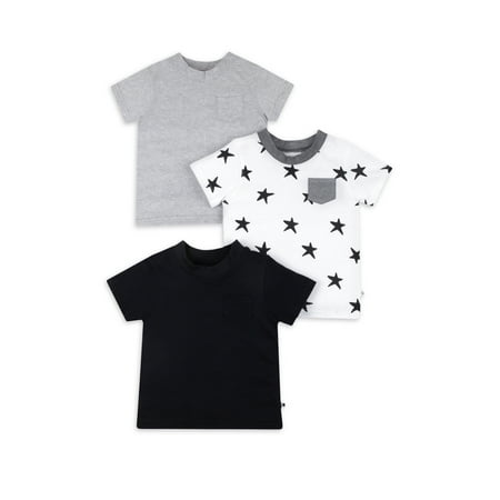 

Little Star Toddler Boy 3 Pk Short Sleeve Pocket Tees Size 9 Months - 5T