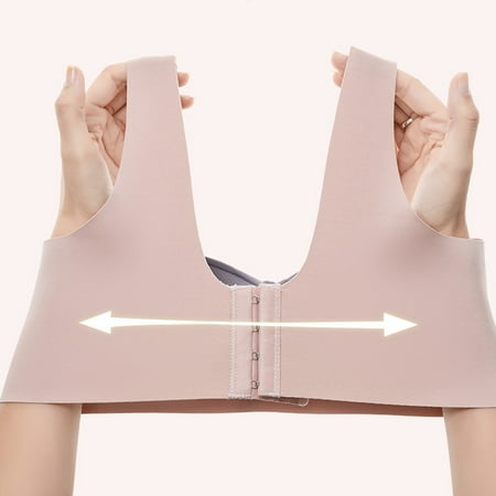 

Aayomet Women Sport Bra Tank With Steel Latex Large Ring Sport Size Bra Underwear Adjustable Traceless Women s Blue 4XL