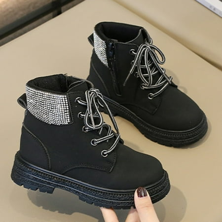 

Xijirk Girls Boots Girls Anti Boots for Middle and Large Children Anti Soft Soled Short Boots Size 11