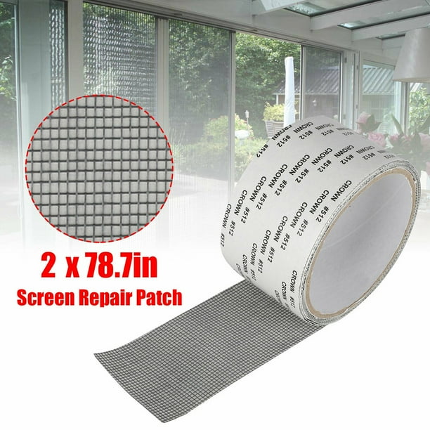 Window Screen Repair Patch Adhesive Fiberglass Mesh Hole Repaire Tape 5
