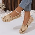 thumbnail image 5 of Norvail Womens Lightweight Open Toe Flat Sandals - Casual Slip-On Summer Beach Shoes, Hollow Out Flat Sandals, Solid Color Round Toe Slip On Summer Going Out Shoes, 5 of 8