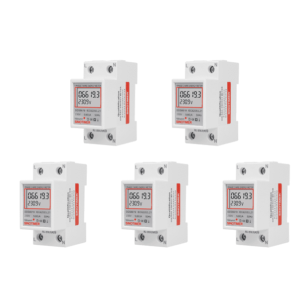 Analizador Carga Eléctrica Digital 220V 230V KWH Medidor Eléctrico para Interiores(StyleA)