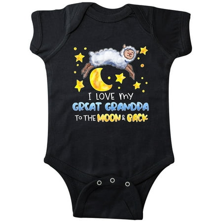 

Inktastic I Love my Great Grandpa to the Moon and Back Cute Sheep Gift Baby Boy or Baby Girl Bodysuit