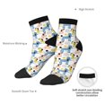 thumbnail image 4 of Bingfone Poodle Dog Design Patterned Men's Women's Casual Cotton Socks, 4 of 5