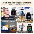 thumbnail image 3 of Smart Watch for Men Fitness Tracker: Military Waterproof Make Answer Call Digital Mens Watches Running Step Pedometer Smartwatch, 3 of 7