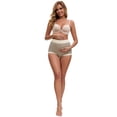 thumbnail image 5 of DARING DIVA Women's Plus Full Coverage High Waisted Ice Silk Underwear XXL Light Brown, 5 of 6