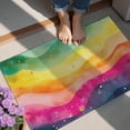 thumbnail image 4 of Colorful Tie Dye Wave Pattern Door Rugs,Washable Non Slip Door Mats Indoor,Decorative Door Mats,Entry Mat Indoor for Entrance,Bedroom,Kitchen,Bathroom,20"x32", 4 of 6