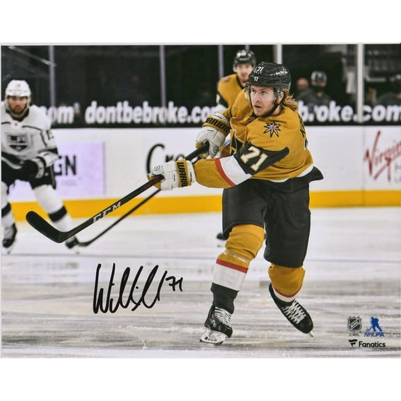 William Karlsson Vegas Golden Knights Autographed 8" x 10" Gold Jersey Shooting Photograph - Fanatics Authentic Certified