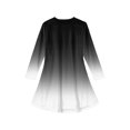 thumbnail image 3 of Drmagiyhm Long Sleeve Midi Dress for Girls Size 10-12 Boho Gradient Crew Neck Dresses Twirly Chiffon Skater Dress Autumn Casual Outfits Black 4-5 Years, 3 of 5