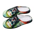 thumbnail image 5 of Harley Quinn Joker Film Fuzzy Cotton Slippers For Mens Winter Cotton Lightweight Anti-slip Rubber Sole Slippers House Open Back Slippers Closed Toe Slippers, 5 of 9