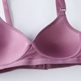 thumbnail image 3 of Bras for Women No Underwire Push up Lightly Lined Bra Feature V-Neck Sport Bra Style W-200 Hook and Eye Closure Bras for Elderly Purple M, 3 of 5