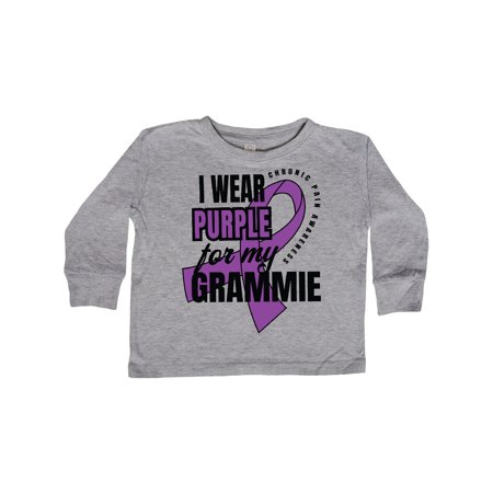

Inktastic Chronic Pain I Wear Purple For My Grammie Gift Toddler Boy or Toddler Girl Long Sleeve T-Shirt