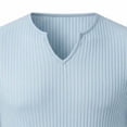 thumbnail image 4 of Chiccall Mens V Neck Tees Textured Short Sleeve Solid T Shirts Summer Casual Tops, 4 of 5