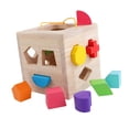 thumbnail image 1 of Juego de clasificación de bloques geométricos Perfecl juguete clasificador de formas para niños 12 hoyos, 1 of 8