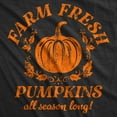 thumbnail image 2 of Womens Funny T Shirts Farm Fresh Pumpkins Sarcastic Halloween Graphic Tee for Ladies Womens Graphic Tees, 2 of 9
