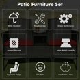thumbnail image 5 of RELAX4LIFE Conversation Furniture Set with Table and Two Removable Cushions Rattan Wicker Chairs and Table Set for Patio,Garden, Baloney and Lawn Outdoor Porch Furniture Sets Loveseat (Brown+Red), 5 of 18