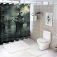 thumbnail image 7 of Fenyluxe Norse Decor Vikings Ship Shower Curtain Liner, Fantasy Boat Art Black and White Color Sailing Dragon Ship Curtain for Bathroom/Washroom with Hooks Waterproof,Gift for Man//Woman 60x72, 7 of 7
