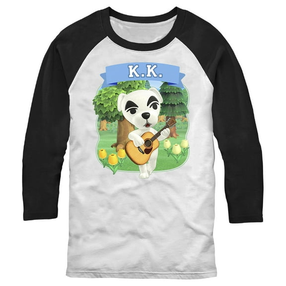Men's Nintendo K.K. Slider Banner  Baseball Graphic Tee White/Black Medium